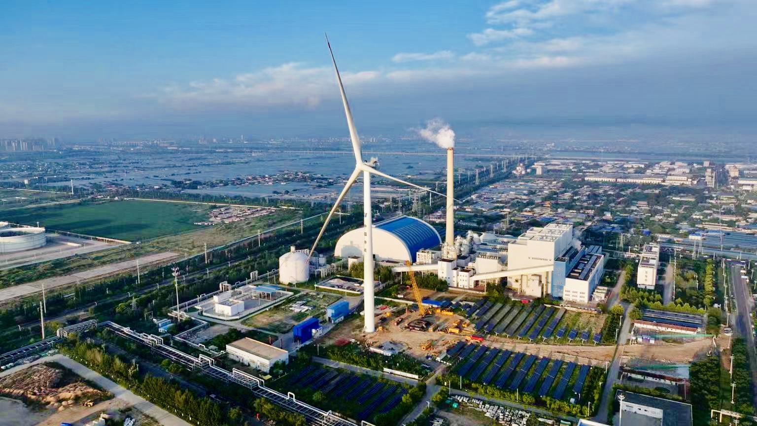 營口仙人島熱電廠。營口市委網信辦供圖